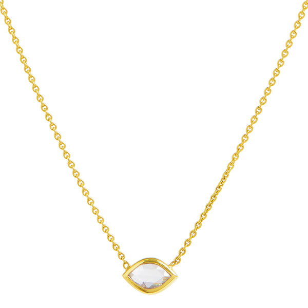 marquise rose cut diamond shape necklace