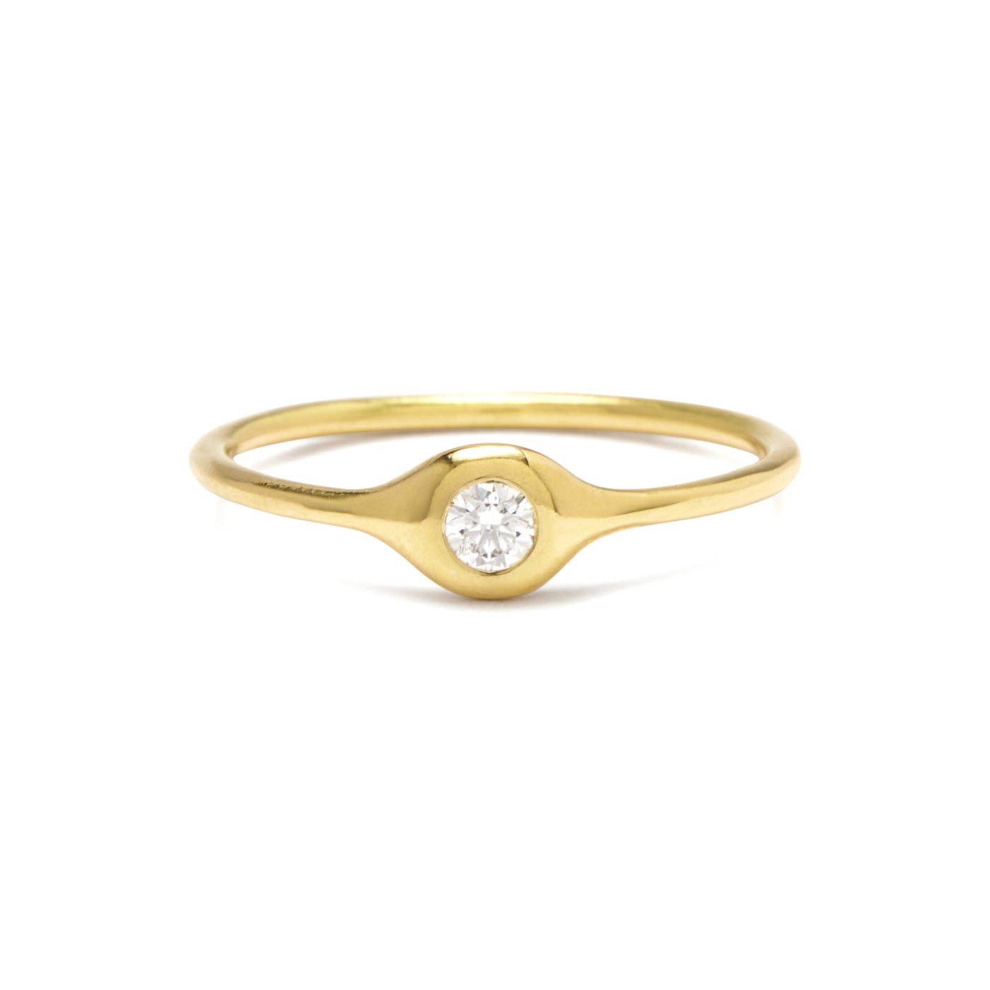 mini diamond shape ring - round